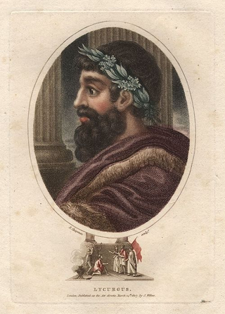 An 18th-century engraving of King Lycurgus